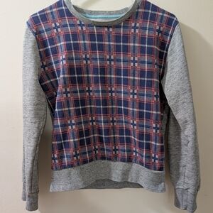Boden Johnnie B Girls Plaid Sweatshirt